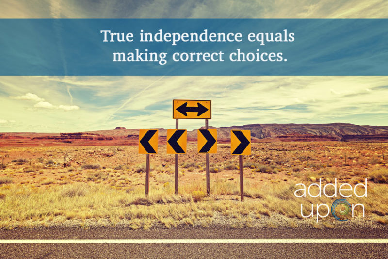 independence equals correct choices